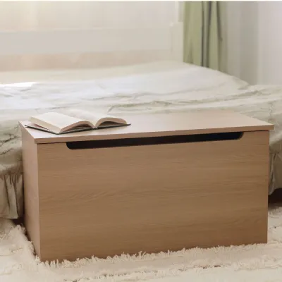 Smoked Oak Storage Blanket Box Soft Close Lid