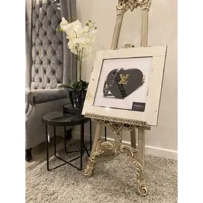 Lv Black Heart Fashion Handbag Wall Art Mirror Frame