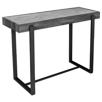 Ceramic Grey Sintered Stone Top Industrial Console Table