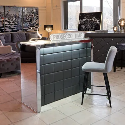 Grey Glass Top Home Bar Table Cabinet Wine Rack 10 Bottles