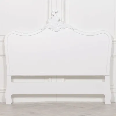 French White 4ft6 Double Size Headboard