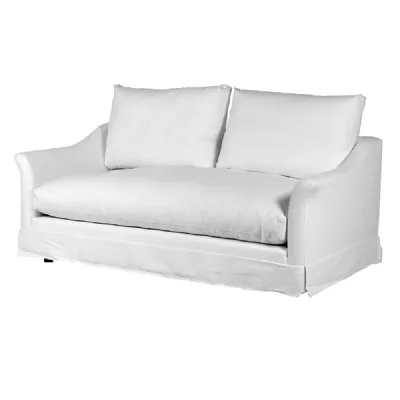 3 Str White Sofa