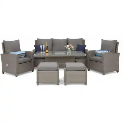 Miami Rattan Luxury Reclining Sofa Set