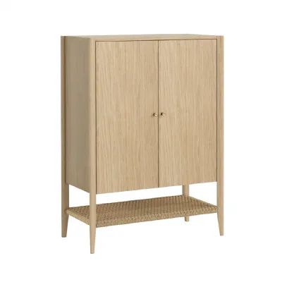 Light Oak 2 Door 1 Drawer Large Drinks Cabinet