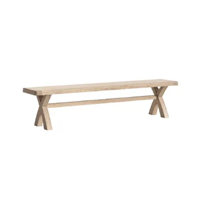 Cross Bench 2000 Without Cushion White Wash