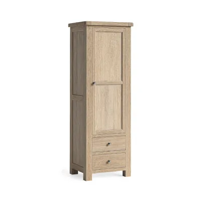 White Washed Oak 1 Door 3 Drawer Single Larder Unit