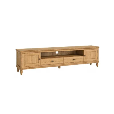 Oak 2 Door 2 Drawer Extra Large TV Media Entertainment Unit