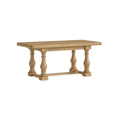 Natural Wood Extending Trestle Dining Table 140 to 185cm