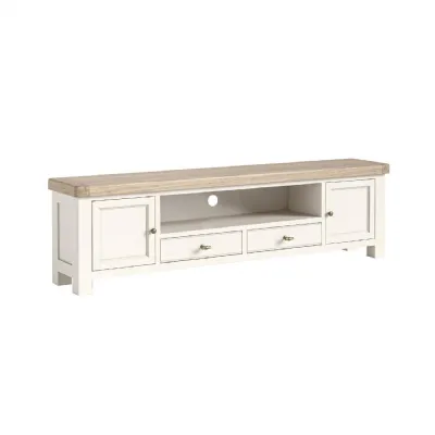 Coconut Milk Wood 2 Door 2 Drawer Large TV Media Unit