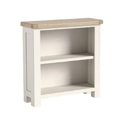Coconut Milk Wood Open Low Bookcase Oak Top