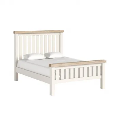 Milk Wood Double Slatted Low Footend Bed Frame Oak Top