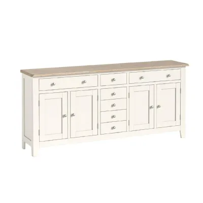 Coconut Wood 4 Door 7 Drawer Extra Large Sideboard