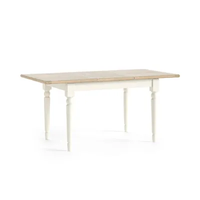 Coconut Milk Wood Large Extendable Dining Table 120 to 165cm