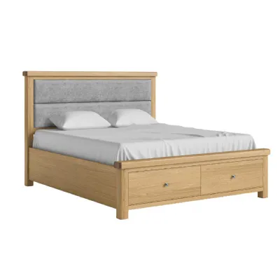 6' Bed With Cushion Grey Headboard