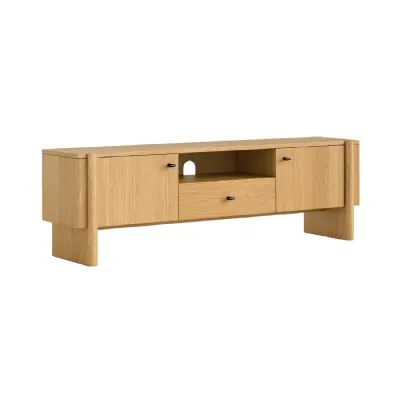 Oak 2 Door 1 Drawer Large TV Media Entertainment Unit