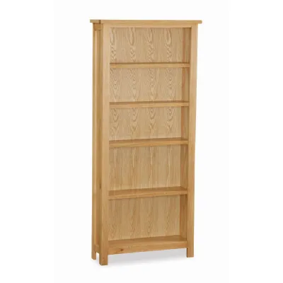 Natural Wood 5 Tier Large Open Bookcase
