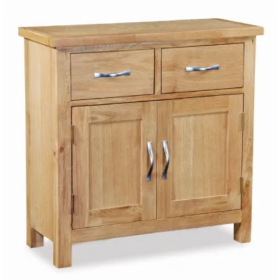 Oak 2 Door 2 Drawer Mini Sideboard