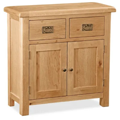 Rustic Oak 2 Door 2 Drawer Mini Sideboard