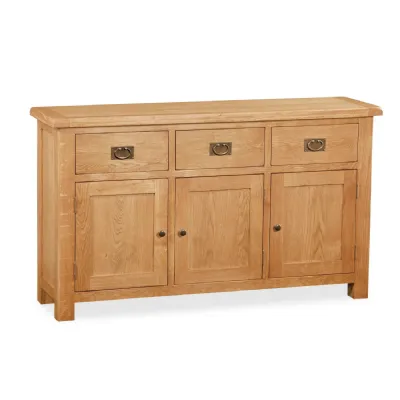 Rustic Oak 3 Door 3 Drawer Large Sideboard