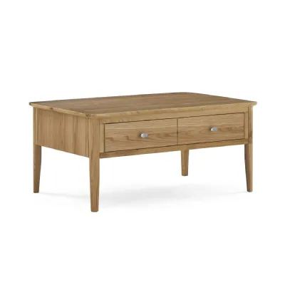 Lacquered Oak 2 Drawer Coffee Table