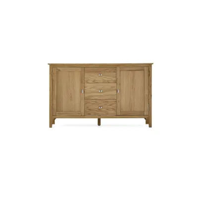 Lacquered Wood 2 Door 3 Drawer Large Sideboard