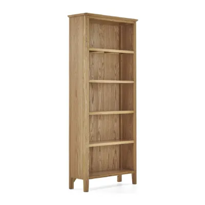 Lacquered Oak Large Open Bookcase