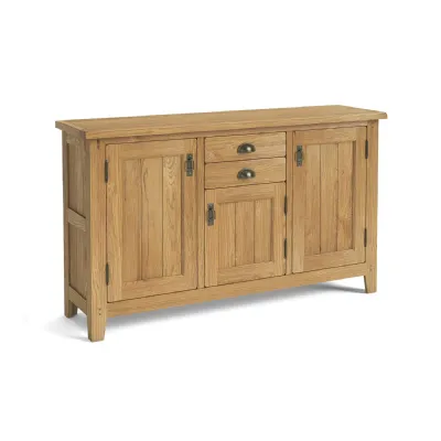 Rustic Wood 3 Door 2 Drawer Large Sideboard
