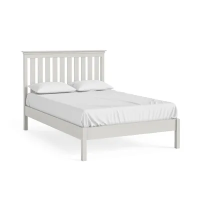 Cotton Wood 4ft6in Double Low Foot Bed Slatted Headboard