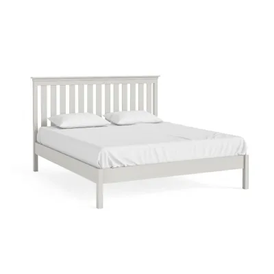 Cotton Wood Super King Size Low Foot Bed Slatted Headboard