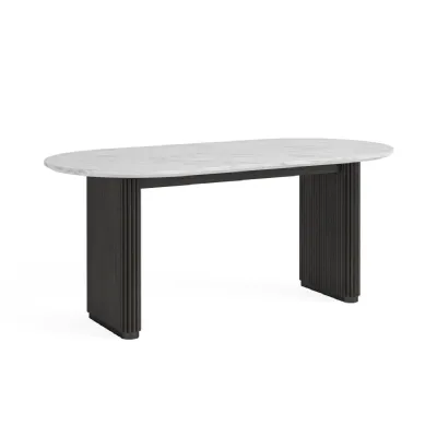 Oval Dining Table Marble Top Top
