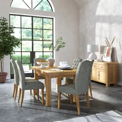 Light Oak Large Extending Dining Table 140 to 185cm