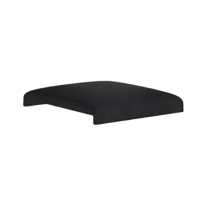Black Fabric Dining Bench Cushion