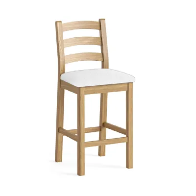Natural Wood Ladder Back Kitchen Bar Stool