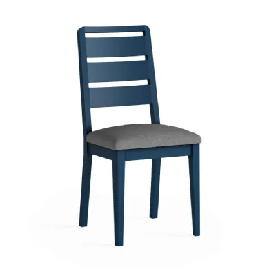 Slatted Back Dining Chair Navy
