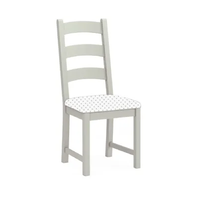 Light Grey Wood Ladder Back Dining Chair Frame Only