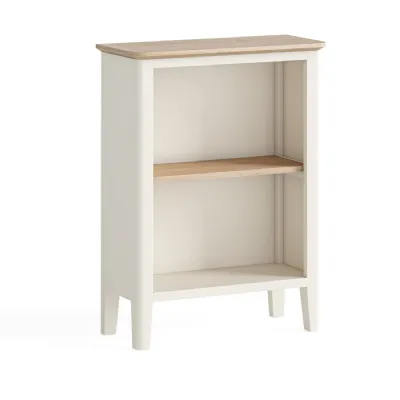 Coconut Milk Wood Small Open Bookcase White Wash Wood Top