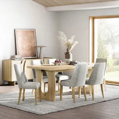 Light Oak Extra Large Extending Dining Table 200 to 245cm