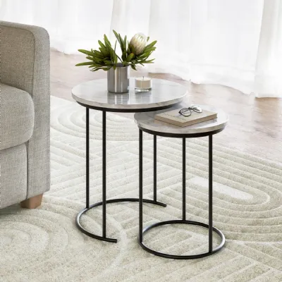 NEST GREY BASE WHITE MARBLE