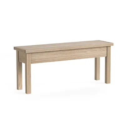 White Wash Oak Hallway Storage Bench