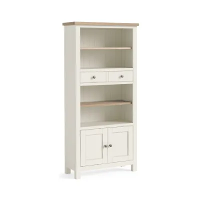 Coconut Wood 2 Door 2 Drawer Open Display Unit Oak Top
