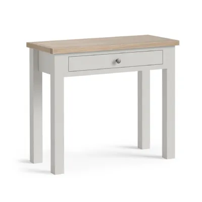 Grey Wood Writing Desk Dressing Table Oak Top with Drawer