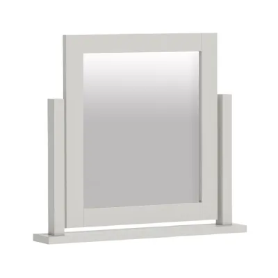 Light Grey Oak Vanity Mirror with Adjustable Tilt