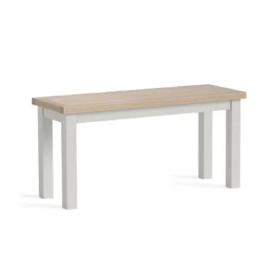 Light Grey Wood Dining Bench White Wash Wood Top
