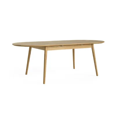 Natural Wood Large Extendable Oval Dining Table 180 to 230cm