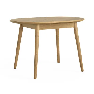 Oak 115cm Small Oval Dining Table