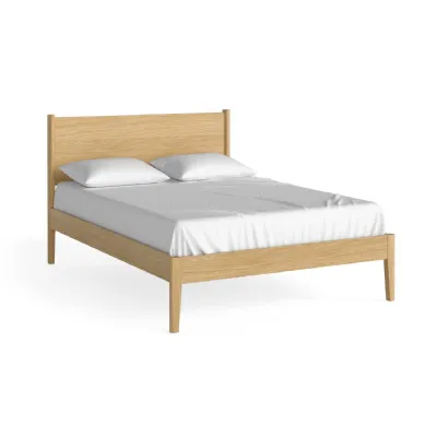 Oak 4ft6in Double 135cm Bed Panelled Headboard