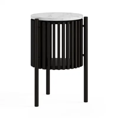 STORY SIDE TABLE WITH DOOR BLACK