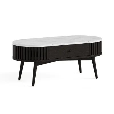 OVAL COFFEE TABLE BLACK