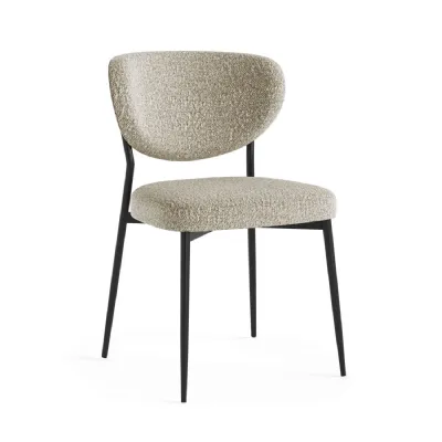 LOLA CHAIR Oatmeal Bouncle BROWN