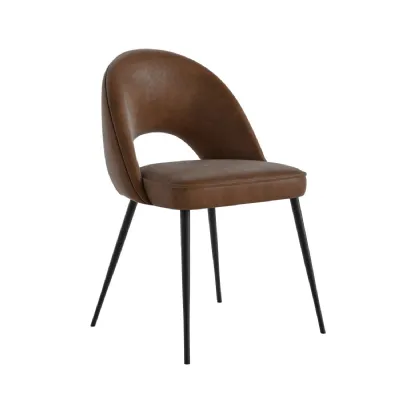 Quinn Chair Brown PU BROWN
